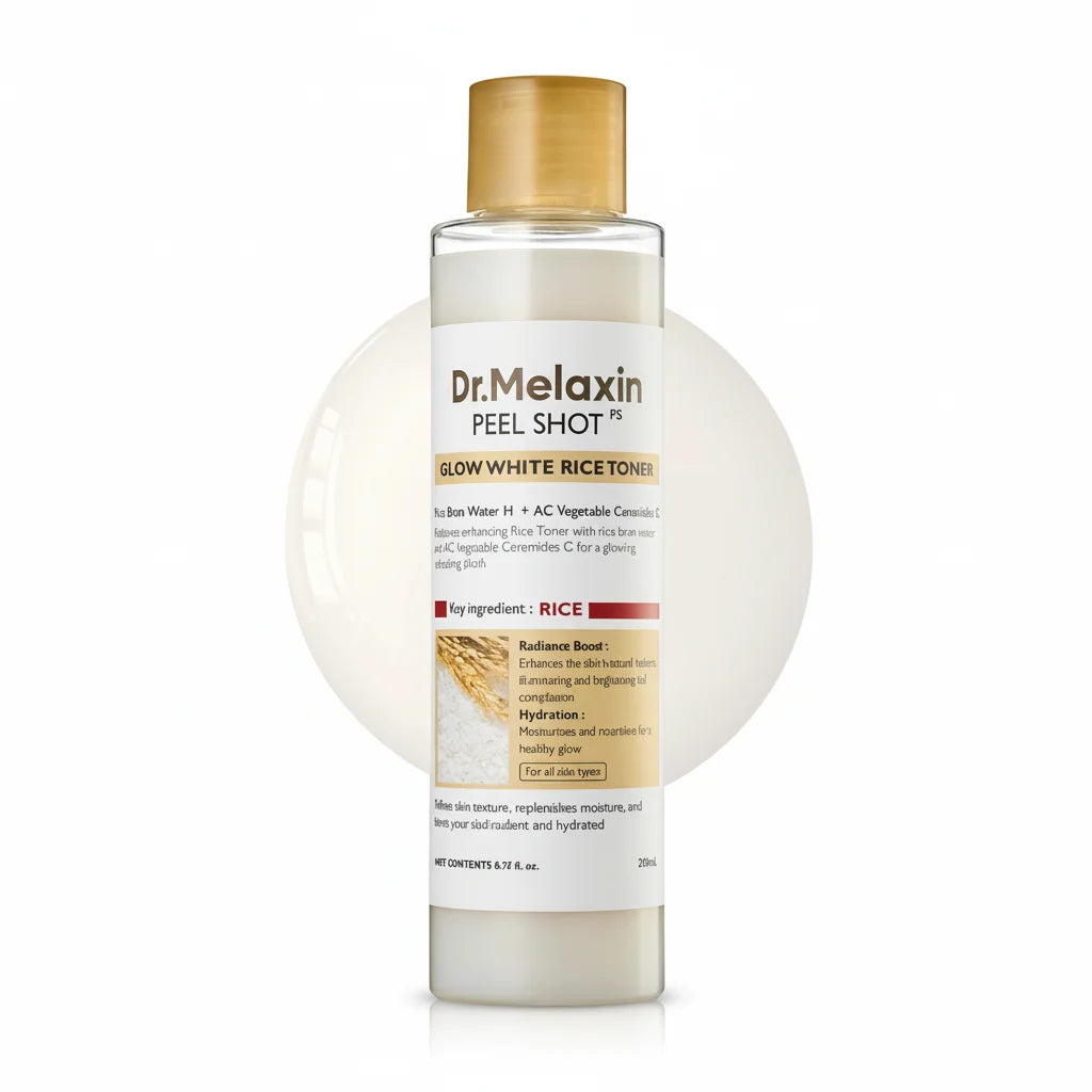 Dr.Melaxin Peel Shot Glow Rice — Ampoule & Toner